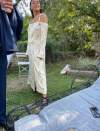 Ganni Satin Off-The-Shoulder Midi Dress 2 of 4